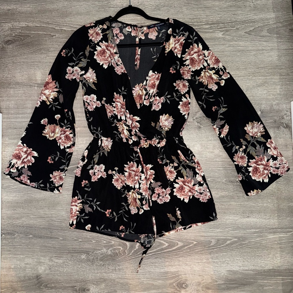 One Clothing Black Floral Dress